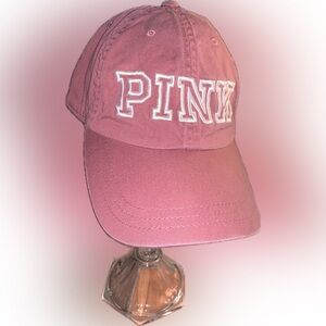 PINK Victoria's Secret Block Letter Ballcap Cap Hat Adjustable OS - Pink
